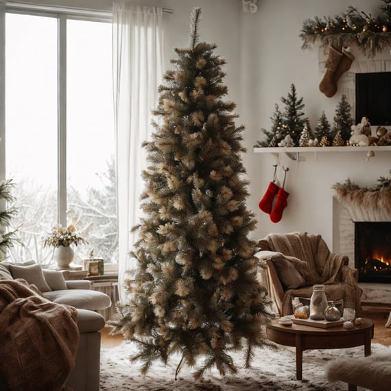 Nordic Pine Slim Christmas Tree 12ft
