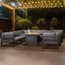 Modular garden furniture fire pit cushion detail