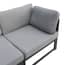 Modular garden furniture fire pit overhead view