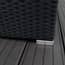 Black rattan corner set front view