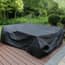Black rattan corner set overhead view