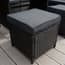 Black rattan set stool detail