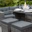 Grey rattan corner set front view