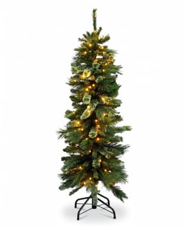 Brampton Pine 4.5ft Tree With 100 Warm White LED 5mm Bulbs And 8 Function