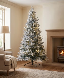 Frosted Dalton Fir 7.5ft Tree With 550 Warm White LED 5mm Bulbs 8 Function