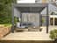 Nexus Grey Aluminium Pergola - Front Screen Down by Period House