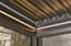 Nexus Grey Louvred Pergola - Warm Amber LED Strip Lit