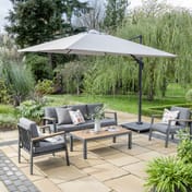 Easton Dark Grey Outdoor Lounge Set Rattan