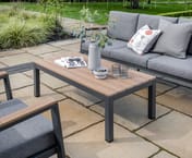 Easton Garden Lounge Set Rattan Dark Grey