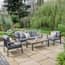 Easton Lounge Set Garden Rattan Dark Grey