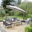 Easton Outdoor Rattan Lounge Set Dark Grey