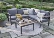 Easton Garden Mini Corner Set Dark Grey Rattan