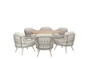 Salora 6 Seat Garden Dining Vargo Lounge Chair Set