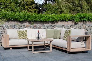 Norfolk Collection Darlington Aluminium Corner Set with Polywood Coffee Table