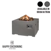 Happy Cocoon 76cm Square Black Fire Pit