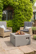 Happy Cocoon 60cm Small Square Grey Fire Pit