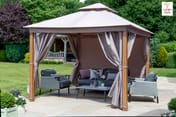 Garden Must Haves 3m Luxury Garden Gazebo Taupe