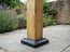 Ottawa Pergola - Cedar Post Base with Black Plinth Detail