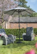 GardenMust Haves Elizabeth 3m Tilting Garden Parasol Mouse Grey