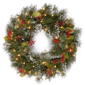 Pre-lit Christmas Wreaths