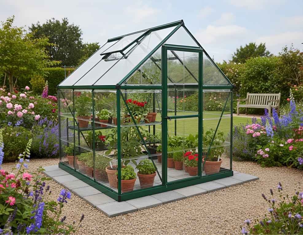 Palram Canopia Hybrid 6x6 Green Polycarbonate Greenhouse