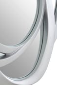 Opus Silver Finish Elliptical Design Wall Mirror Detail 02