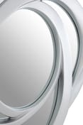 Opus Silver Finish Elliptical Design Wall Mirror Detail 03