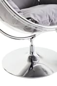 Goa Clear Swing Chair With Grey Cushions Detail 01