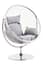 Goa Clear Swing Chair With Grey Cushions Garden Furniture