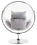 Goa Clear Swing Chair With Grey Cushions Style 01