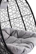 Goa Black Rattan Effect Double Hanging Chair Detail 03