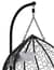 Goa Black Rattan Effect Double Hanging Chair Detail 04