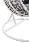 Goa White Rattan Effect Hanging Chair Detail 01