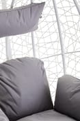 Goa White Rattan Effect Hanging Chair Detail 03