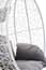 Goa White Rattan Effect Hanging Chair Detail 04
