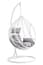 Goa White Rattan Effect Hanging Chair With Grey Cu Garden Furniture