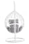Goa White Rattan Effect Hanging Chair With Grey Cu Style 01