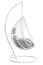 Goa White Rattan Effect Hanging Chair With Grey Cu Style 02