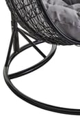 Goa Black Rattan Effect Double Hanging Chair With Detail 01