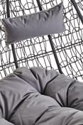 Goa Black Rattan Effect Double Hanging Chair With Detail 03