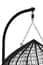 Goa Black Rattan Effect Double Hanging Chair With Detail 04