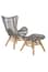 Sisal Grey Rope Lounge Chair And Footstool Garden Furniture