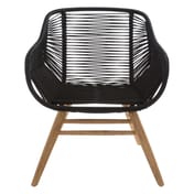Sisal Black Rope Armchair Garden Furniture