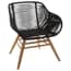 Sisal Black Rope Armchair Style 03