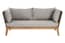 Opus 3 Seat Rope Woven Sofa With Grey Cushions Garden Furniture
