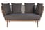 Opus Woven Rope 2 Seater Sofa With Grey Cushions Garden Furniture