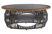 Opus Grey Woven Rope And Stone Coffee Table Garden Furniture