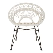 Manado White Natural Rattan Chair Garden Furniture