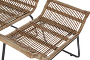 Manado Natural Rattan Lounge Chair And Footstool Detail 01