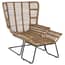 Manado Natural Rattan Lounge Chair And Footstool Garden Furniture